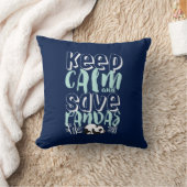 Keep Calm Save Pandas Wildlife Animal Lover Throw Pillow (Blanket)