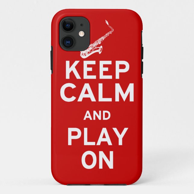 Keep Calm Saxophone Case-Mate iPhone Case (Back)