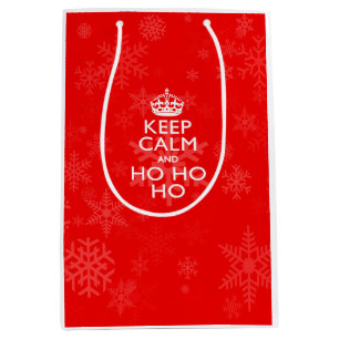 Keep Calm Saying for the Holidays Indeed Medium Gift Bag