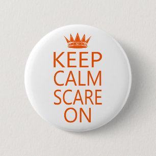 Keep Calm Scare On Button