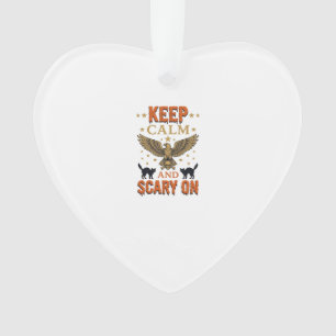 Keep Calm Scary On Vintage Halloween Vector Design Ornament