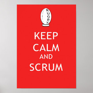 Keep Calm & Scrum Poster
