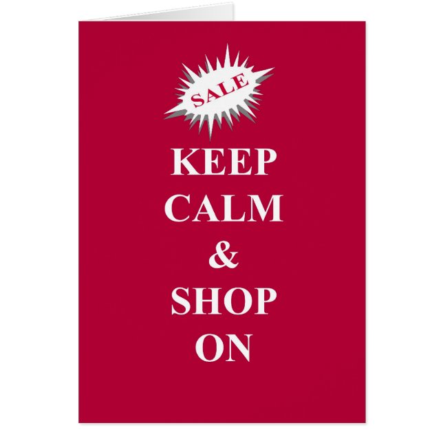 keep calm & shop on (Front)