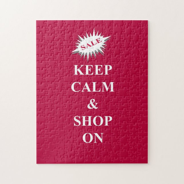 keep calm &shop on jigsaw puzzle (Vertical)