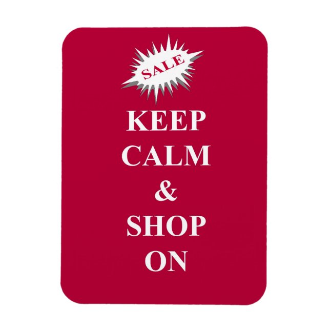 keep calm & shop on magnet (Vertical)