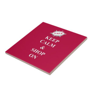 keep calm & shop on tile