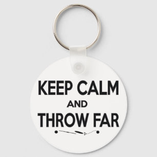 Keep Calm Shot Put Discus Hammer Throw Keychain