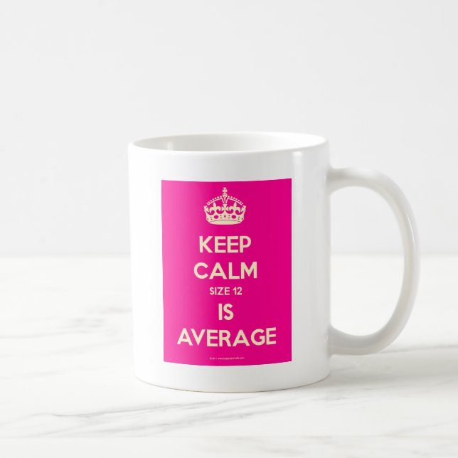 Keep-Calm-Size 12-Is-Average.pdf Coffee Mug (Right)