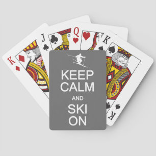 Keep Calm & Ski On playing cards