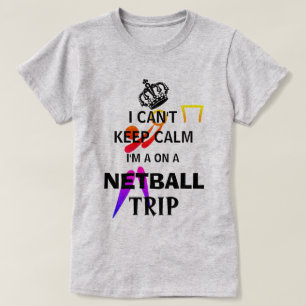 Keep Calm Slogan Netball Trip T-Shirt