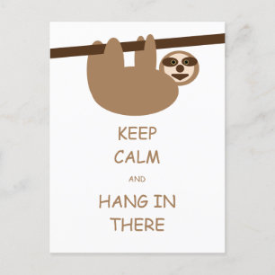 Keep Calm Sloth Postcard