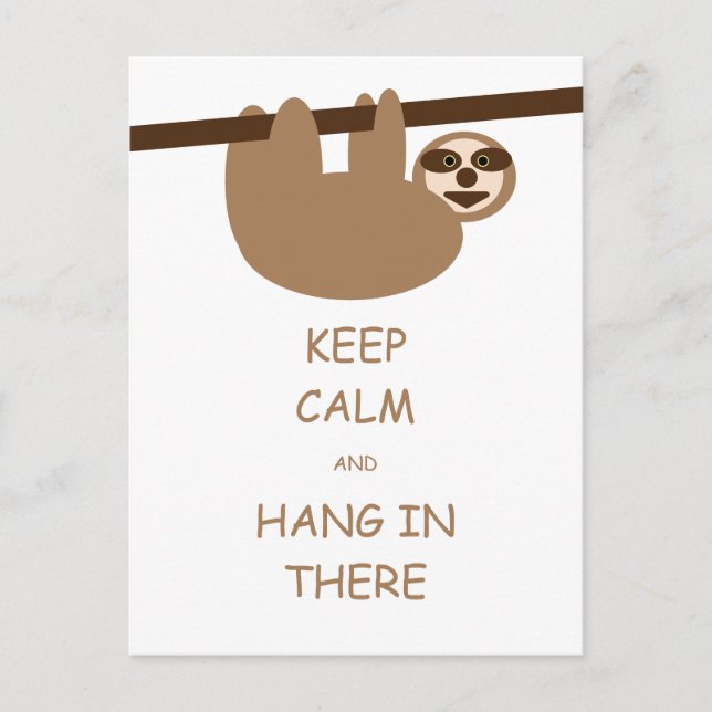 Keep Calm Sloth Postcard (Front)
