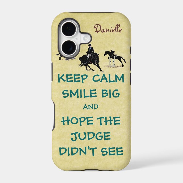 Keep Calm, Smile Big Equestrian (Back)
