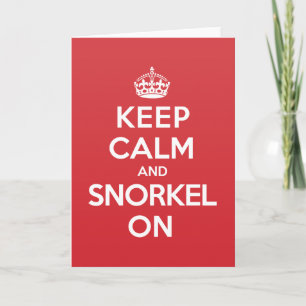 Keep Calm Snorkel Greeting Note Card