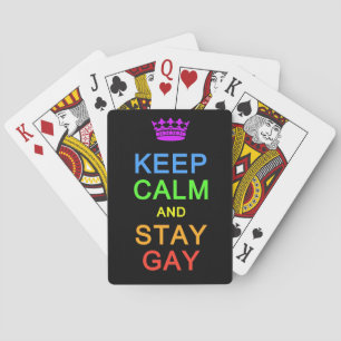 Keep Calm & Stay Gay playing cards