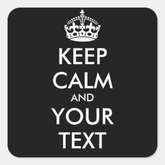 Keep Calm Sticker - personalized text