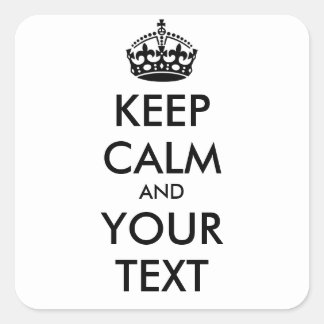 Keep Calm Sticker - personalized text