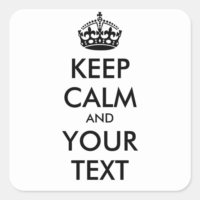 Keep Calm  Sticker - personalized text (Front)