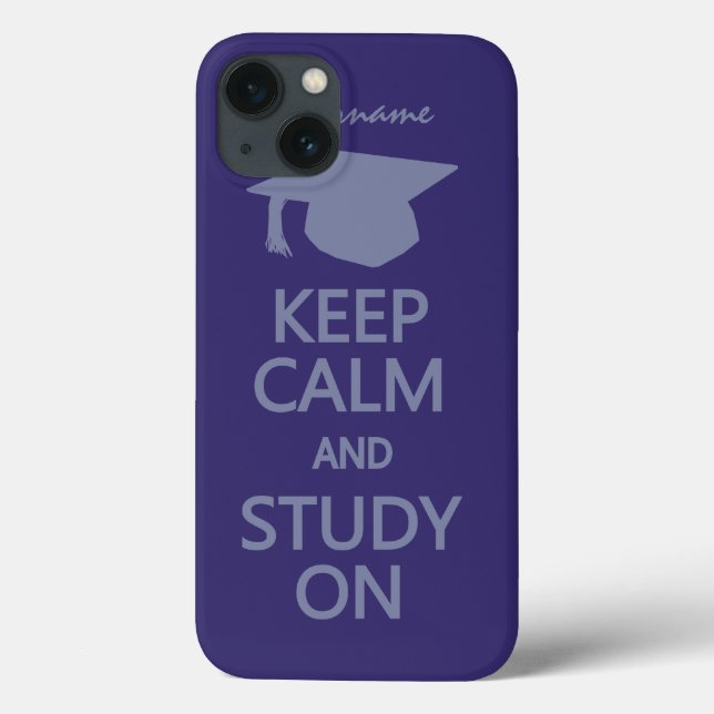Keep Calm & Study On custom cases (Back)
