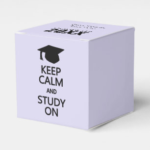 Keep Calm & Study On custom favour boxes
