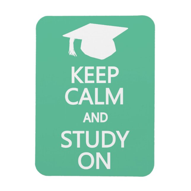 Keep Calm & Study On custom magnet (Vertical)