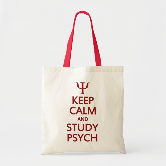 Keep Calm & Study Psych bag - choose style, colour (Front)