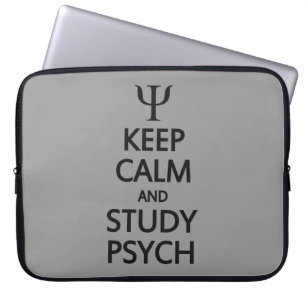 Keep Calm & Study Psych custom laptop sleeve