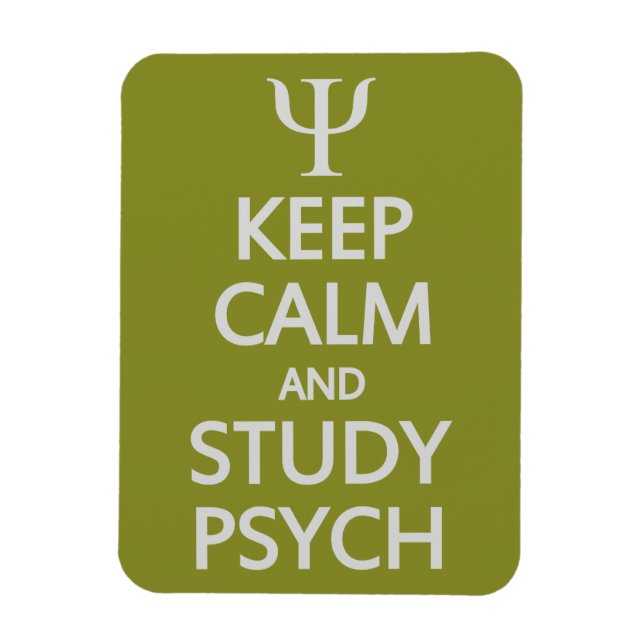 Keep Calm & Study Psych custom magnet (Vertical)