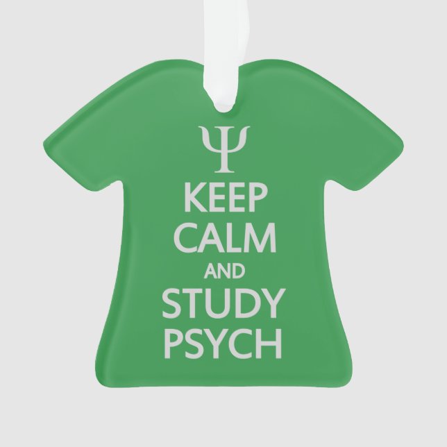Keep Calm & Study Psych custom ornament (Front)