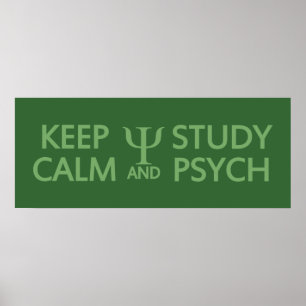 Keep Calm & Study Psych custom poster