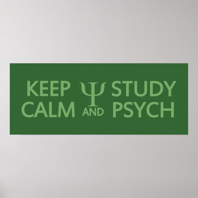 Keep Calm & Study Psych custom poster (Front)