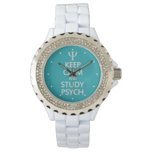 "Keep Calm & Study Psych" custom watches