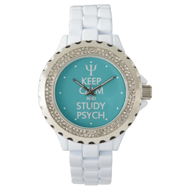 "Keep Calm & Study Psych" custom watches (Front)