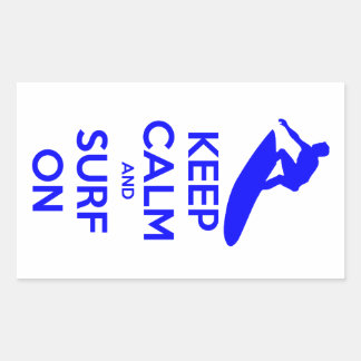 Keep Calm & Surf On Sticker