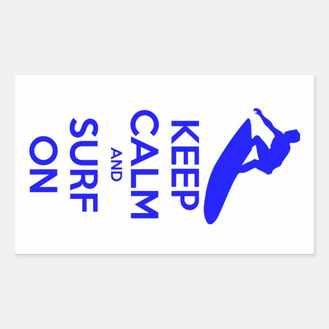 Keep Calm & Surf On Sticker (Front)