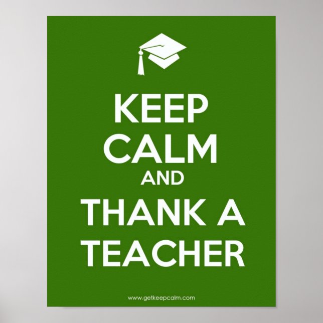 Keep Calm Teacher Poster (Front)