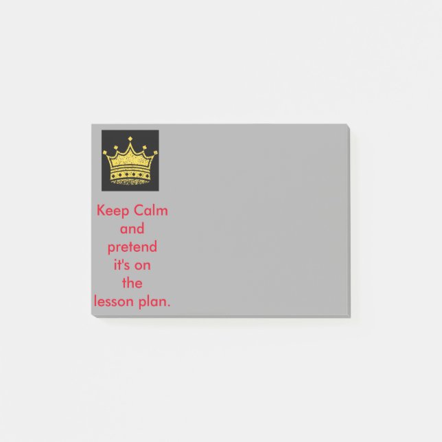 Keep Calm Teachers Post-it Notes (Front)