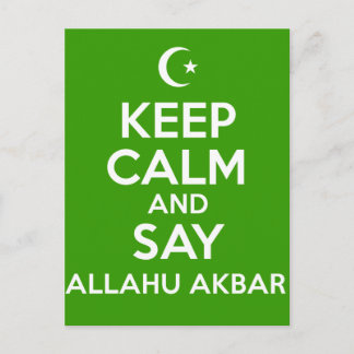 Keep Calm Tekbir Postcard