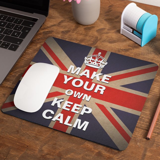 Keep Calm Template - Vintage Union Jack Mouse Pad (Creator Uploaded)