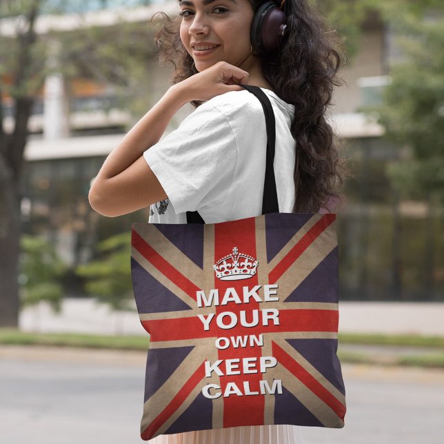 Keep Calm Template - Vintage Union Jack Tote Bag (Creator Uploaded)