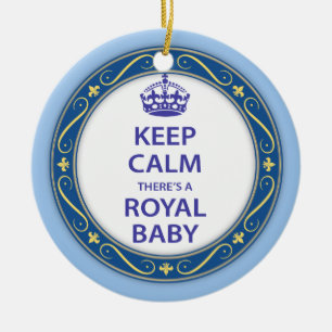 Keep Calm There's A Royal Baby Ceramic Ornament