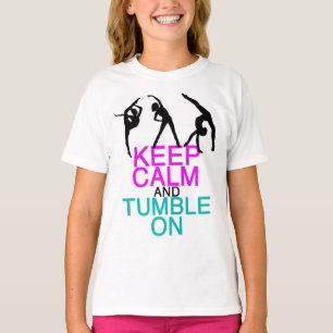 Keep Calm Tumble On Gymnastics Cute Kids T-Shirt
