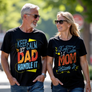 Keep Calm Typography Matching Couple Mother's Day T-Shirt