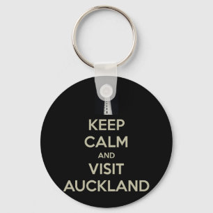keep calm visit auckland keychain