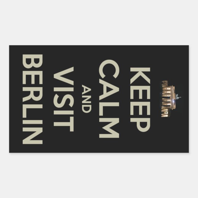 keep calm visit berlin sticker (Front)