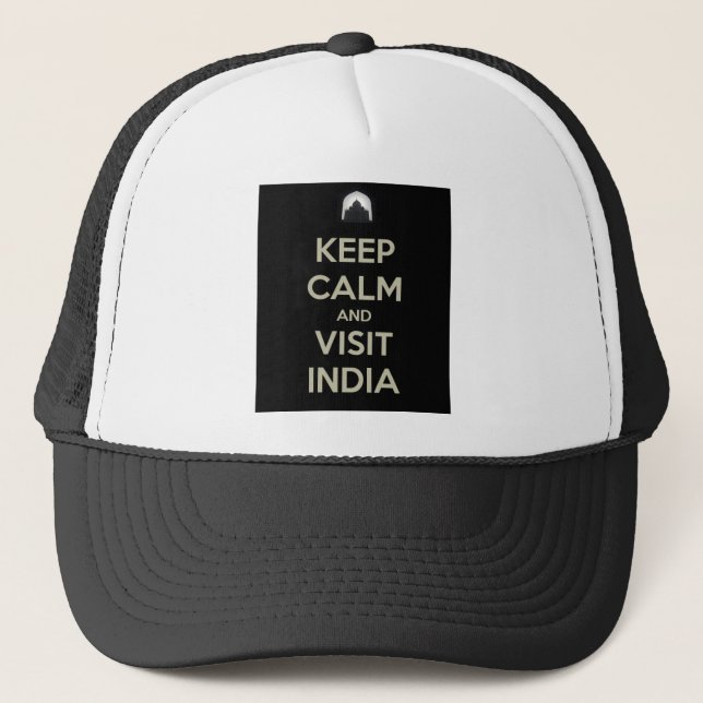 keep calm visit india trucker hat (Front)
