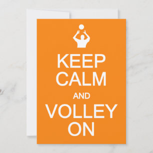 Keep Calm & Volley On invitation, customize Invitation