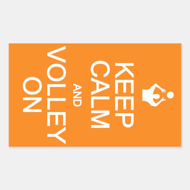 Keep Calm & Volley On stickers (Front)
