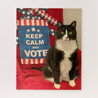 Keep Calm & Vote - With Henri Jigsaw Puzzle