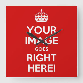 Keep Calm wall clock* best with square images Clock